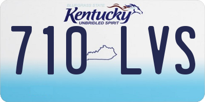 KY license plate 710LVS