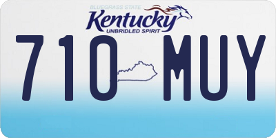 KY license plate 710MUY