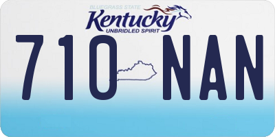 KY license plate 710NAN