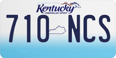 KY license plate 710NCS