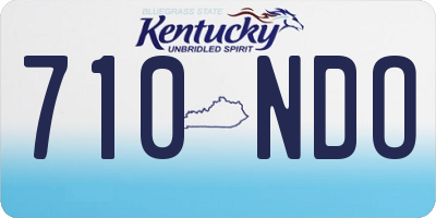 KY license plate 710NDO