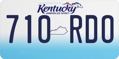 KY license plate 710RDO