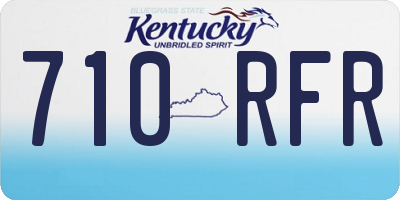 KY license plate 710RFR