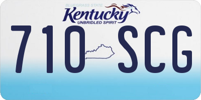 KY license plate 710SCG