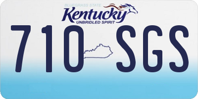 KY license plate 710SGS