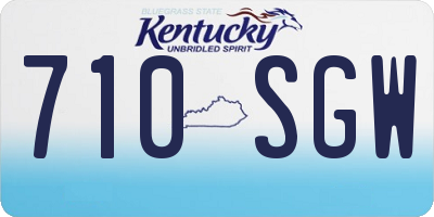 KY license plate 710SGW