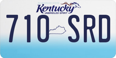 KY license plate 710SRD