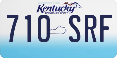 KY license plate 710SRF