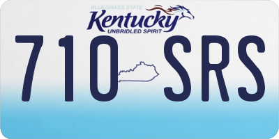KY license plate 710SRS