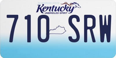 KY license plate 710SRW