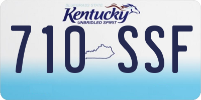 KY license plate 710SSF
