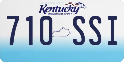 KY license plate 710SSI