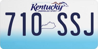 KY license plate 710SSJ