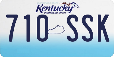 KY license plate 710SSK