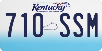 KY license plate 710SSM