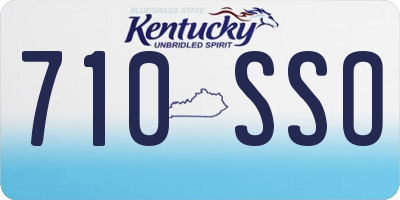 KY license plate 710SSO