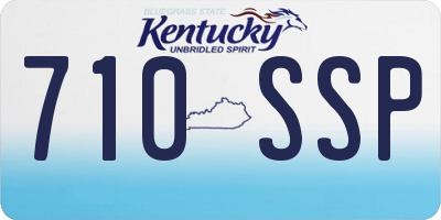 KY license plate 710SSP