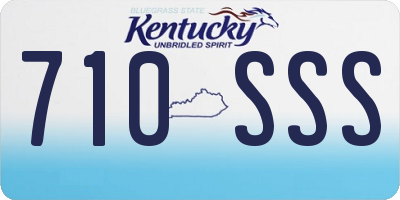 KY license plate 710SSS