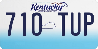 KY license plate 710TUP