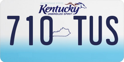 KY license plate 710TUS