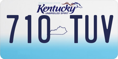 KY license plate 710TUV