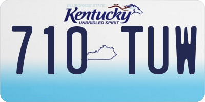 KY license plate 710TUW