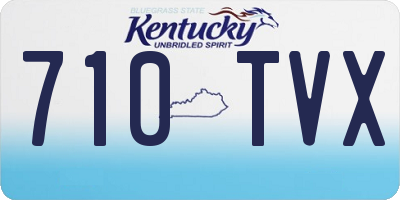 KY license plate 710TVX
