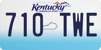 KY license plate 710TWE