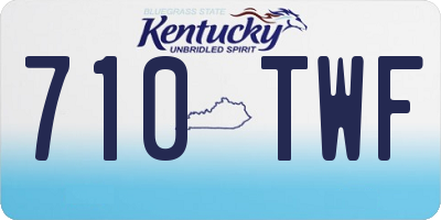 KY license plate 710TWF