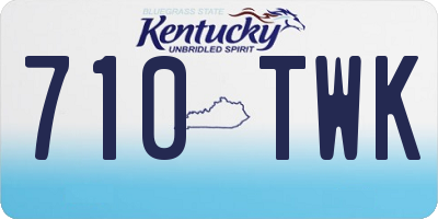 KY license plate 710TWK