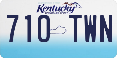 KY license plate 710TWN