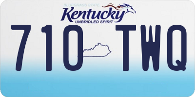 KY license plate 710TWQ