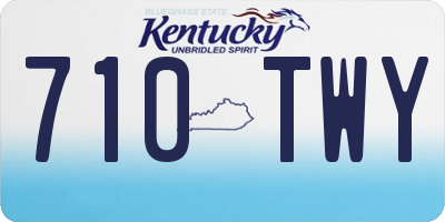 KY license plate 710TWY