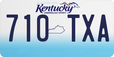 KY license plate 710TXA