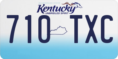 KY license plate 710TXC