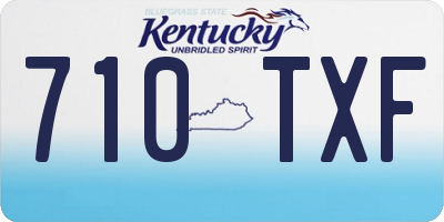 KY license plate 710TXF