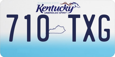 KY license plate 710TXG