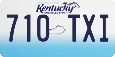 KY license plate 710TXI