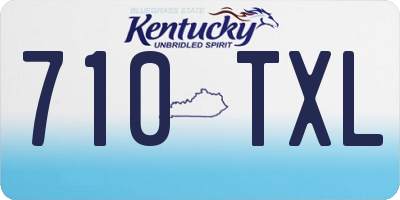 KY license plate 710TXL
