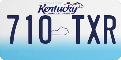 KY license plate 710TXR