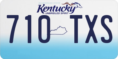 KY license plate 710TXS