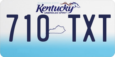 KY license plate 710TXT