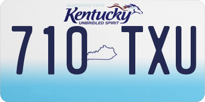 KY license plate 710TXU