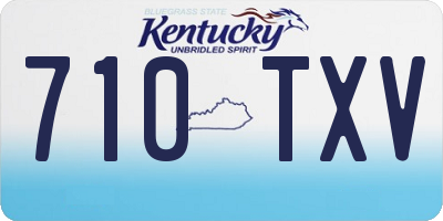 KY license plate 710TXV