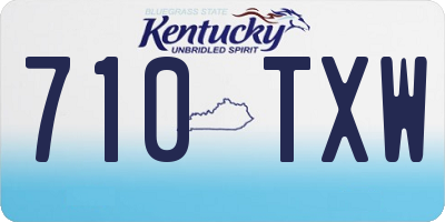 KY license plate 710TXW