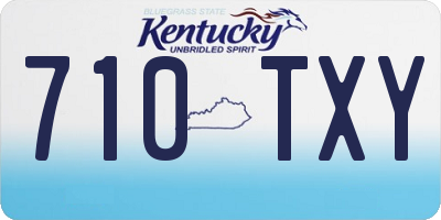 KY license plate 710TXY