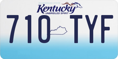 KY license plate 710TYF