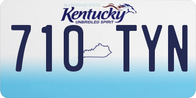 KY license plate 710TYN