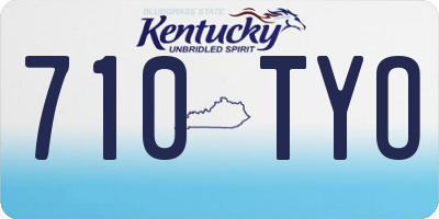 KY license plate 710TYO