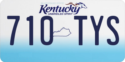 KY license plate 710TYS
